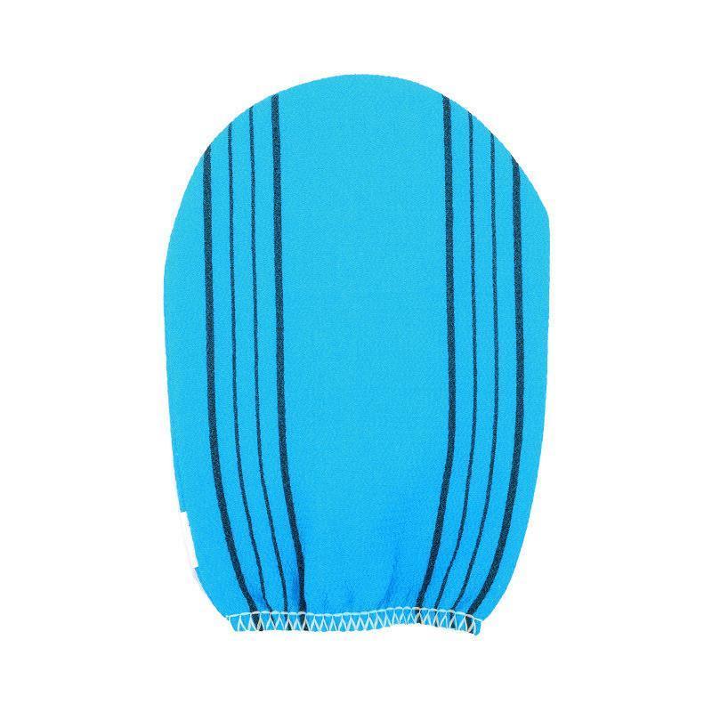 Fiber Cleaner Bath Glove Exfoliating Towel Body Rub Shower Scrub Glove Washcloth - Blue
