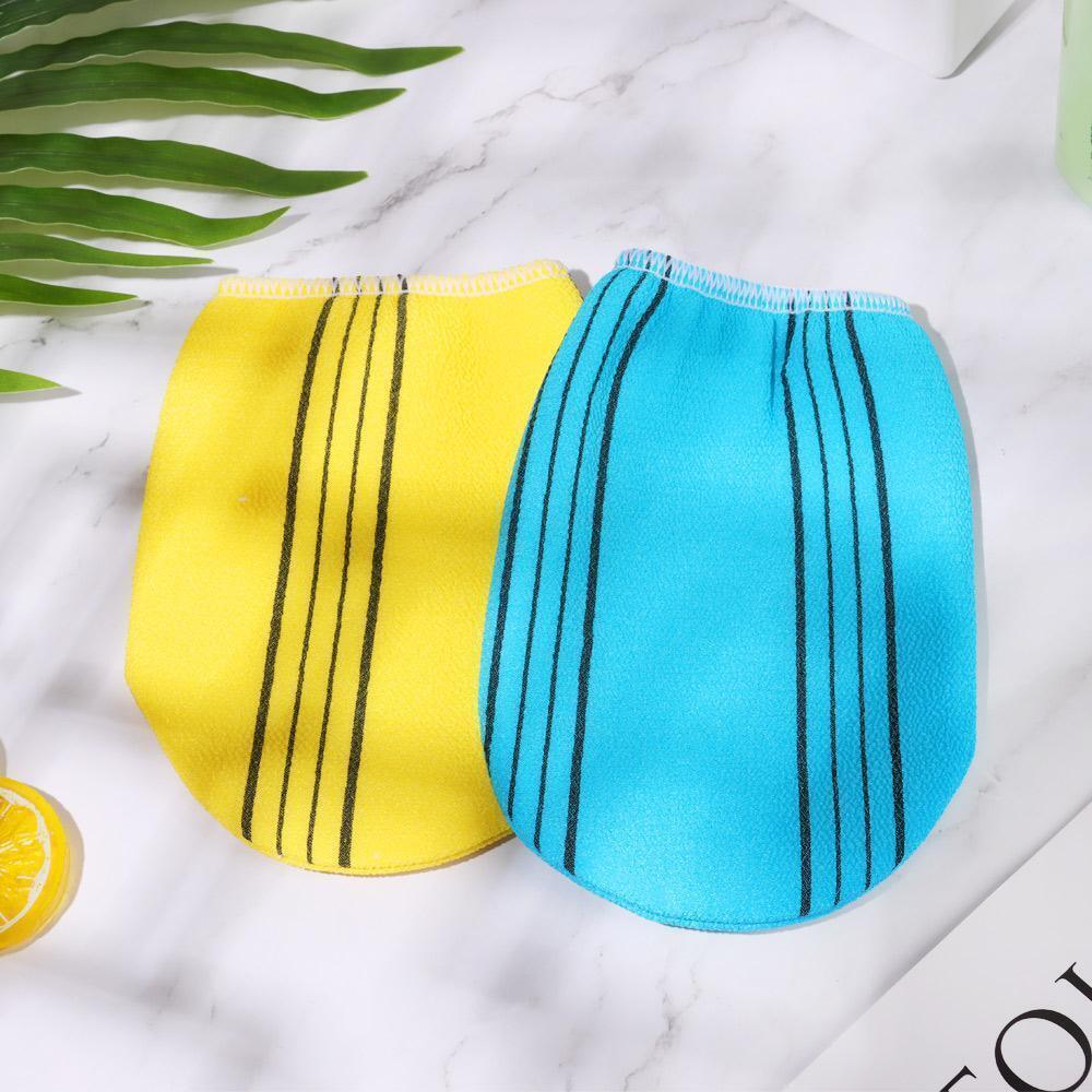 Fiber Cleaner Bath Glove Exfoliating Towel Body Rub Shower Scrub Glove Washcloth - Green