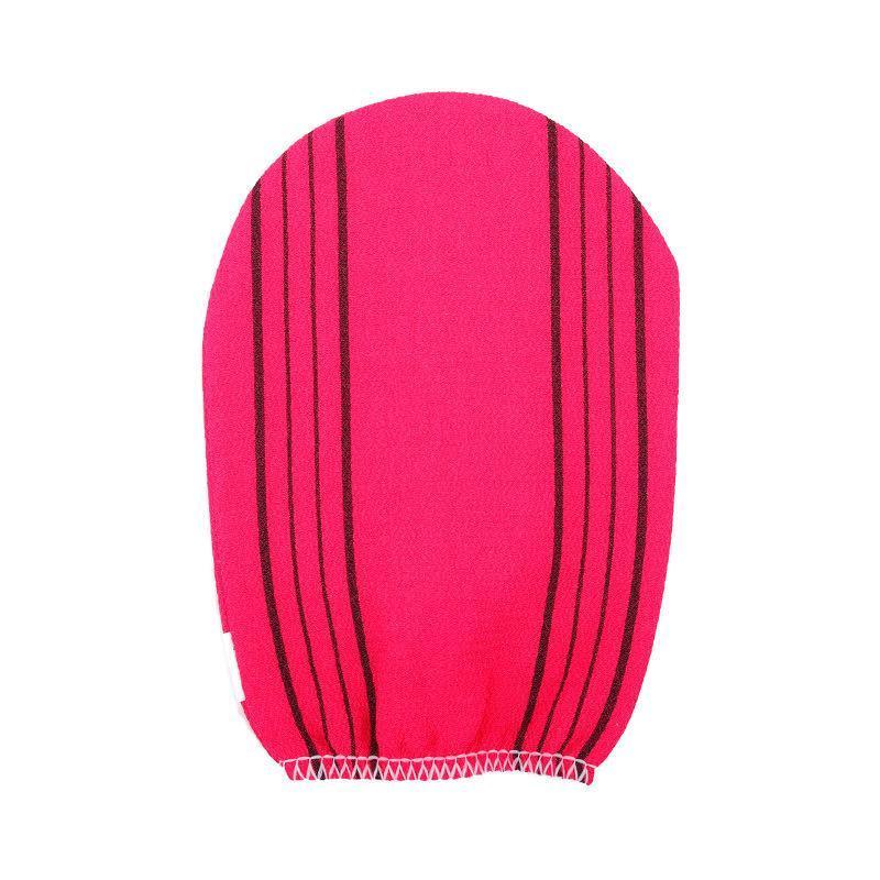 Fiber Cleaner Bath Glove Exfoliating Towel Body Rub Shower Scrub Glove Washcloth - Yellow