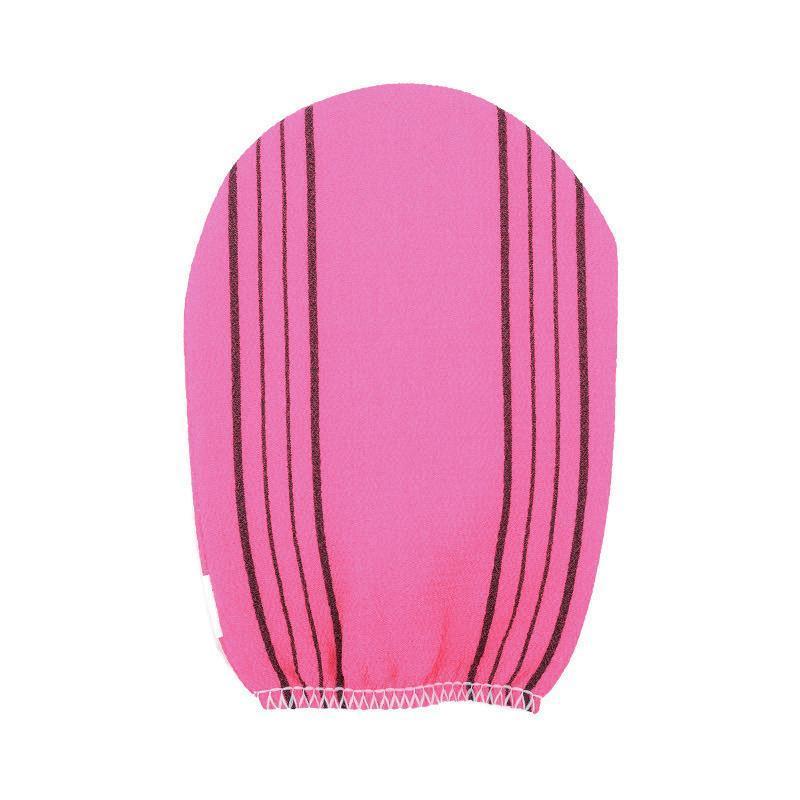 Fiber Cleaner Bath Glove Exfoliating Towel Body Rub Shower Scrub Glove Washcloth - Yellow
