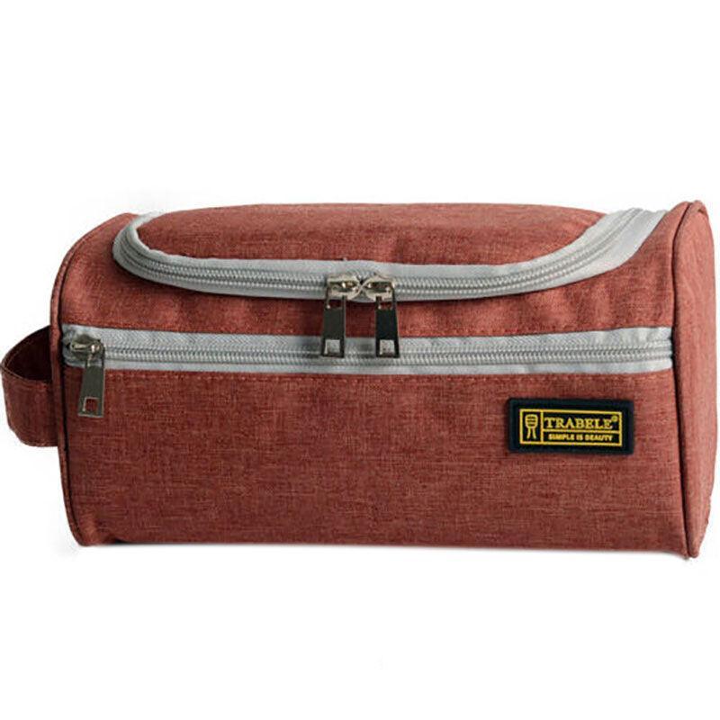 Large Capacity Men Travel Toiletry Kit Wash Bag Waterproof Cosmetic Bags Holder - Grey