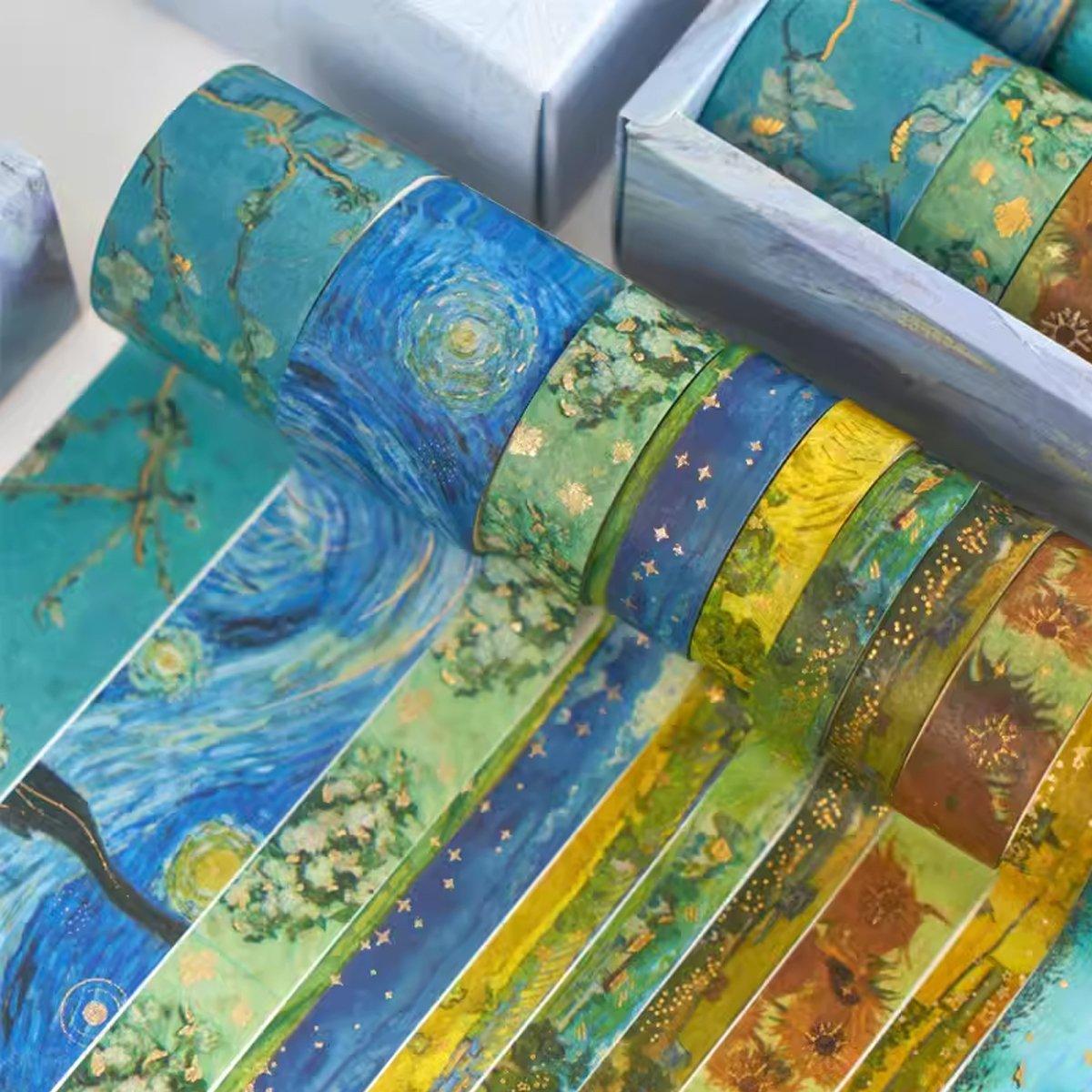 Gold Foil Washi Tape Set Decorative Craft Tape for Gift Wrapping Scrapbooking - YSSCJ