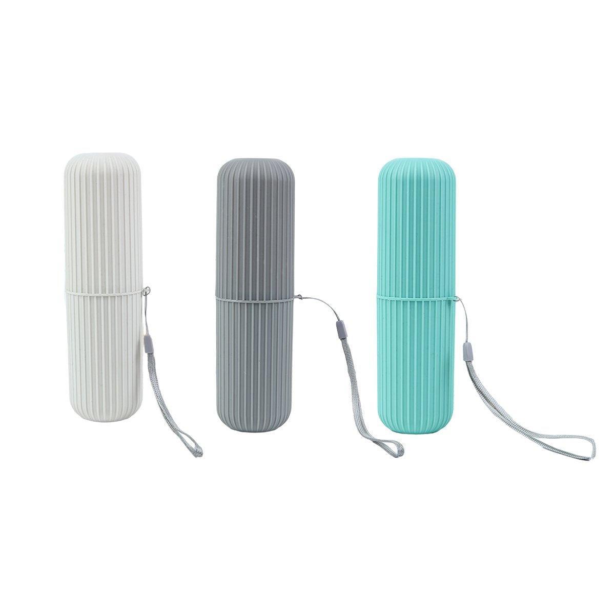 Travel Toothbrush and Toothpaste Holder Portable Bathroom Storage Box Case Cover - Grey