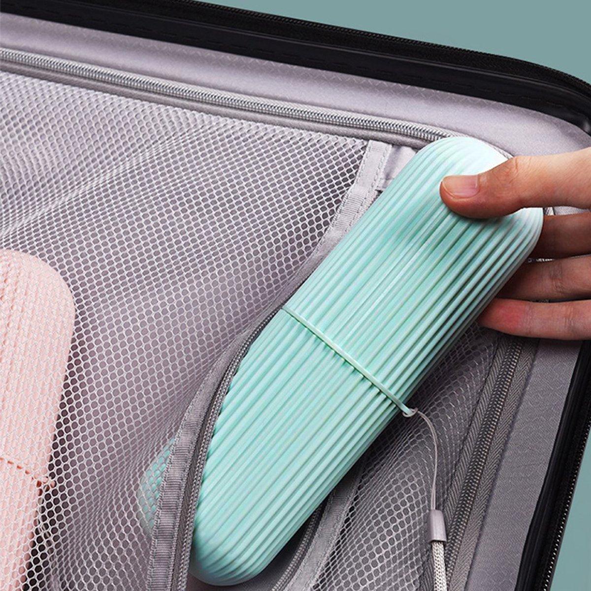 Travel Toothbrush and Toothpaste Holder Portable Bathroom Storage Box Case Cover - Grey