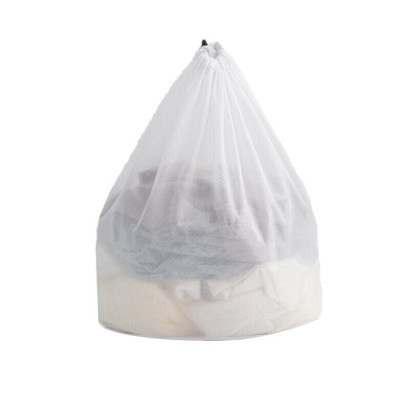 Laundry Washing Mesh Net Bag Drawstring Delicate Cloth Cleaning Clothes Lingerie - M (50*40CM)