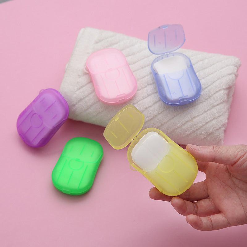 100Pcs Scented Foaming Paper Soap Portable Washing Sheets for Travel