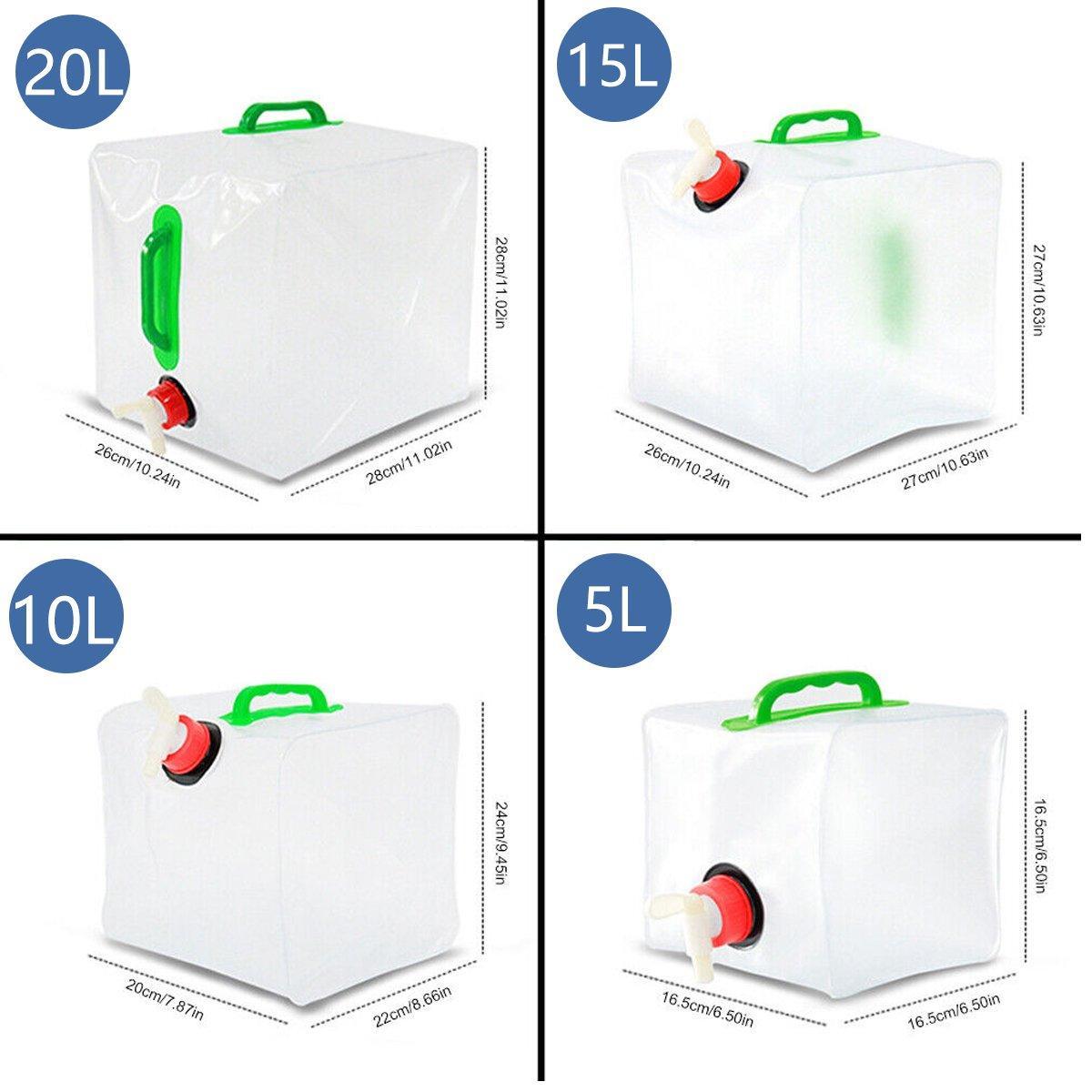 Portable Folding Water Bag Compression Bucket Outdoor Sports Cycling Equipment - 20L
