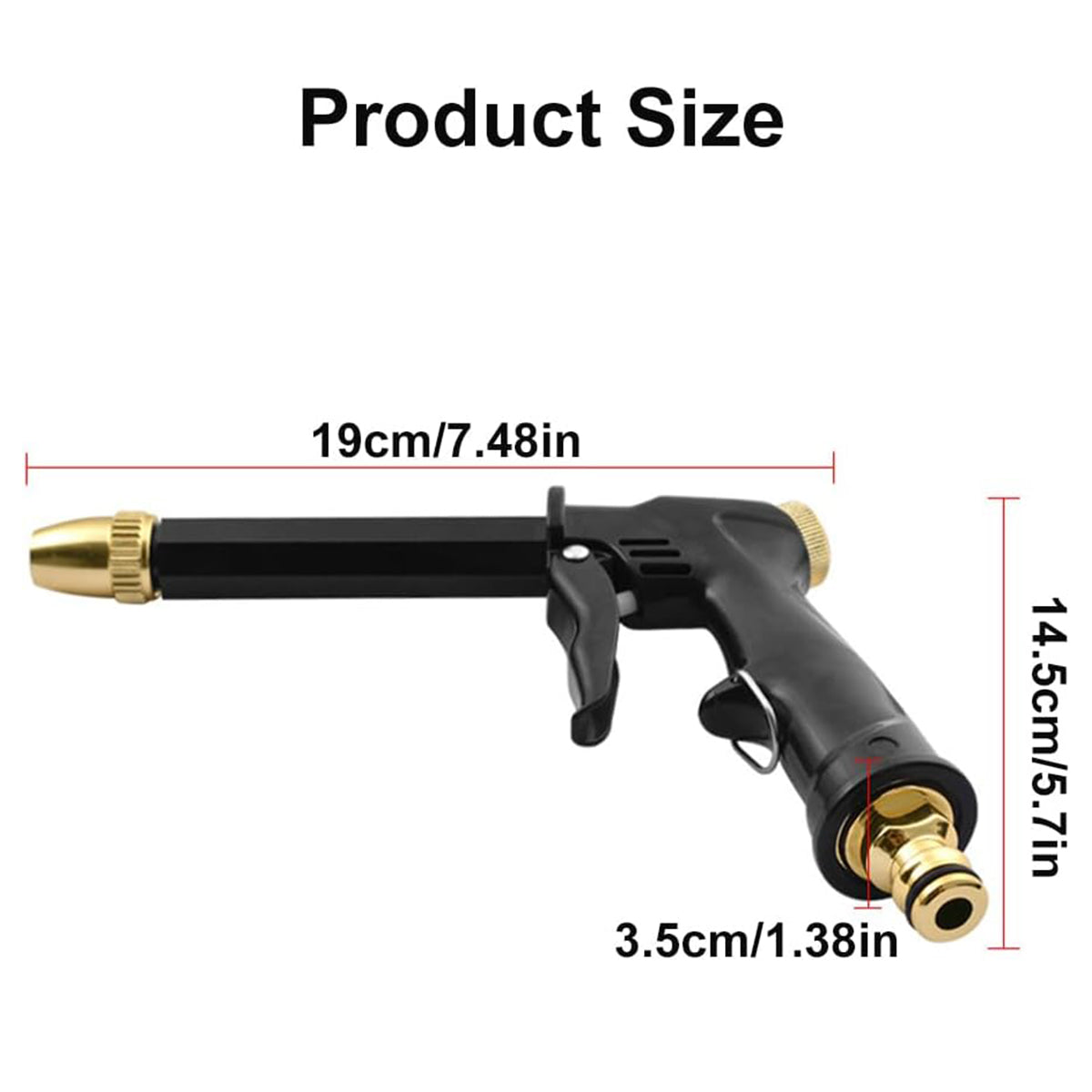 Household Car Wash Water Sprayer Garden Cleaning Nozzle for Car and Flower Watering - Cleaning Water Gun Only