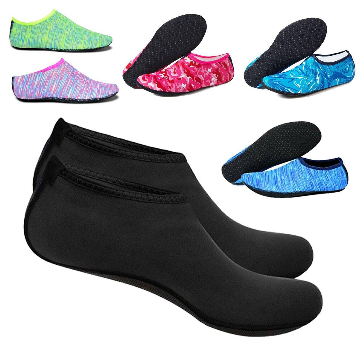 Unisex Water Shoes Slip On Aqua Socks Swim Surf Diving Yoga Exercise Reef Shoes - Blue-XL