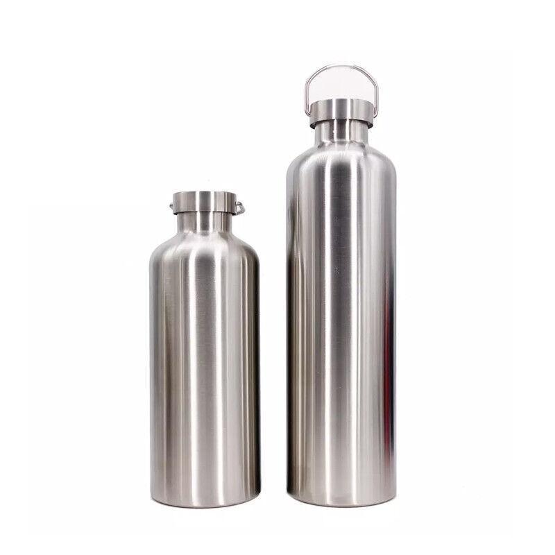 500/750/1000Ml Stainless Steel Water Bottle Motivational Sports Drink Cup Flask - 500ML