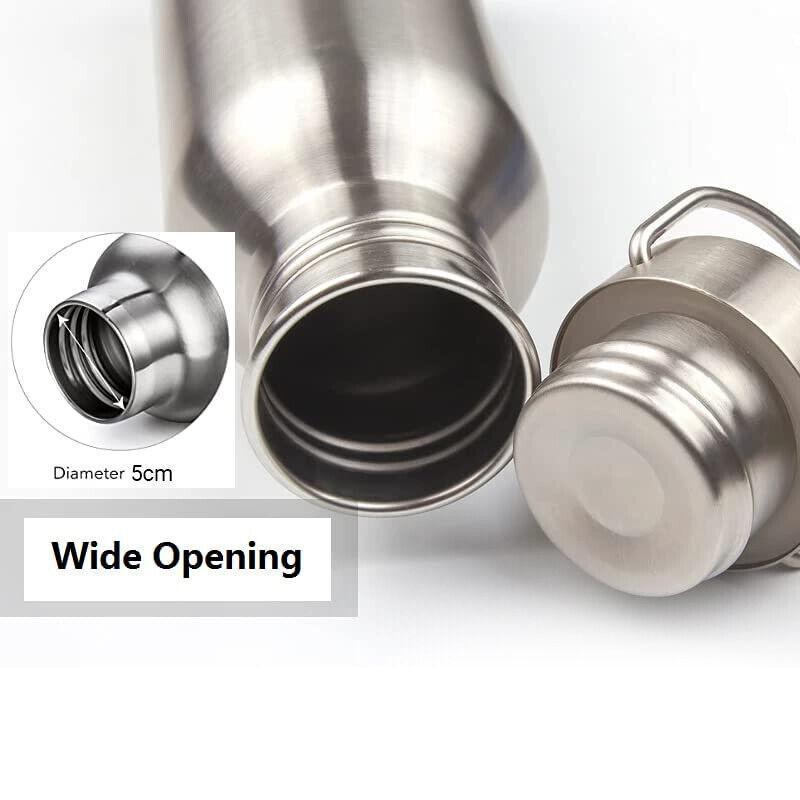 500/750/1000Ml Stainless Steel Water Bottle Motivational Sports Drink Cup Flask - 500ML