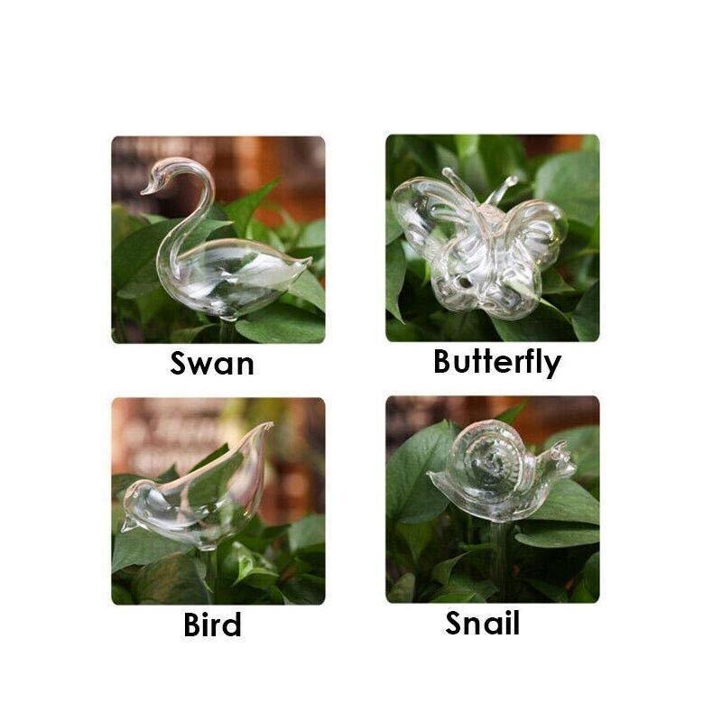 Automatic Self Plant Watering Glass Bulbs Water Feeder Indoor Irrigation Outdoor - Butterfly