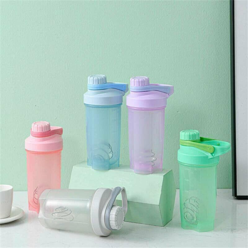 500ml Protein Powder Shake Ball Bottle Sport Mixer Shaker Mixing Drinking Cup - Pink
