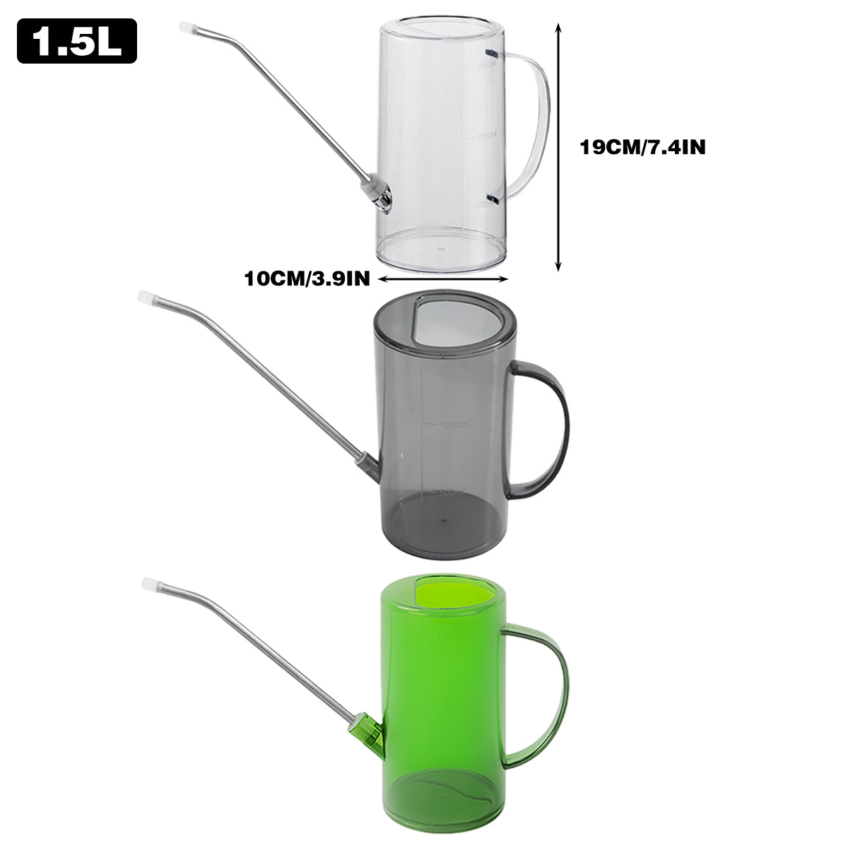 Watering Can Long Spout For Indoor Outdoor Garden Potted Plants Flowers Use - Green