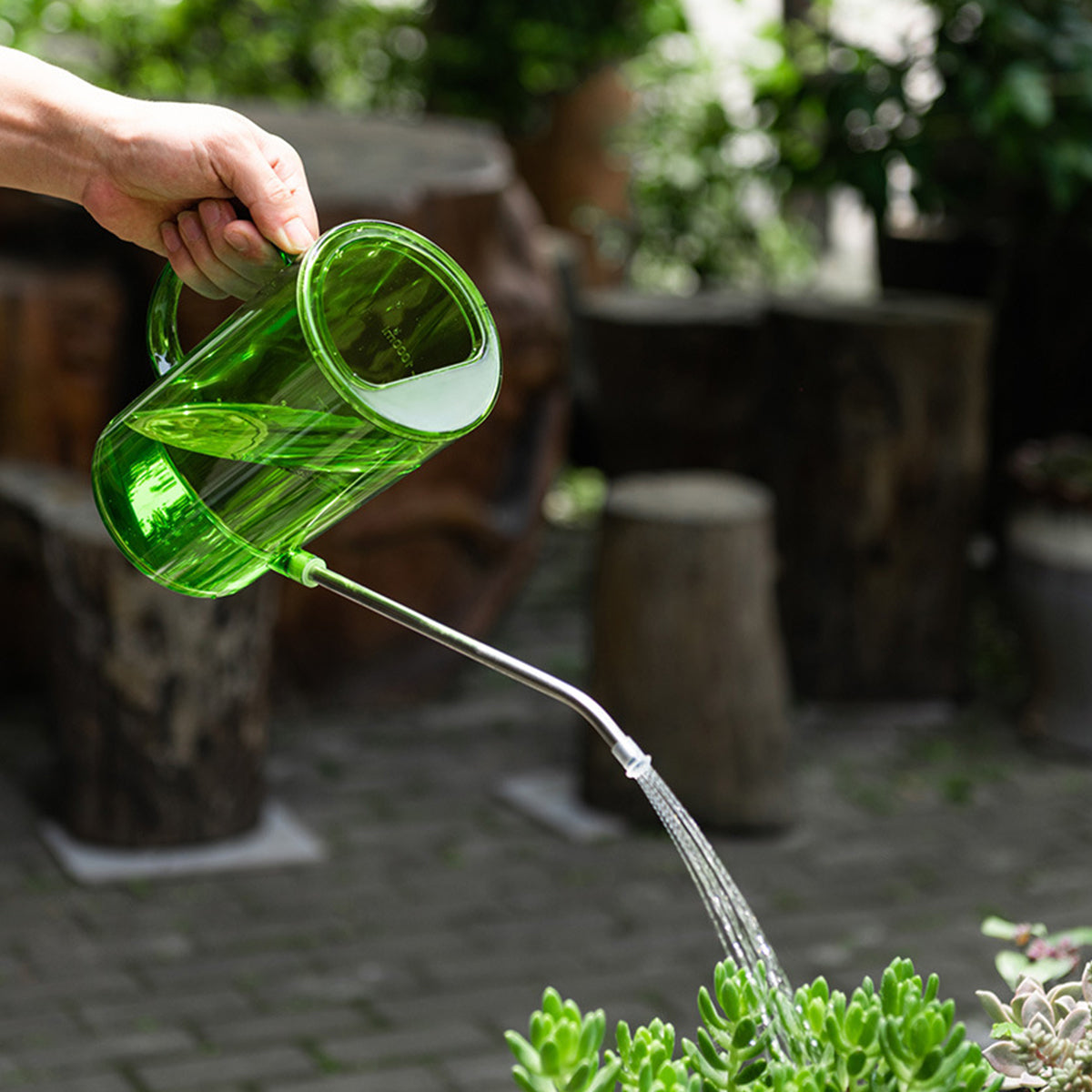 Watering Can Long Spout For Indoor Outdoor Garden Potted Plants Flowers Use - Transparent