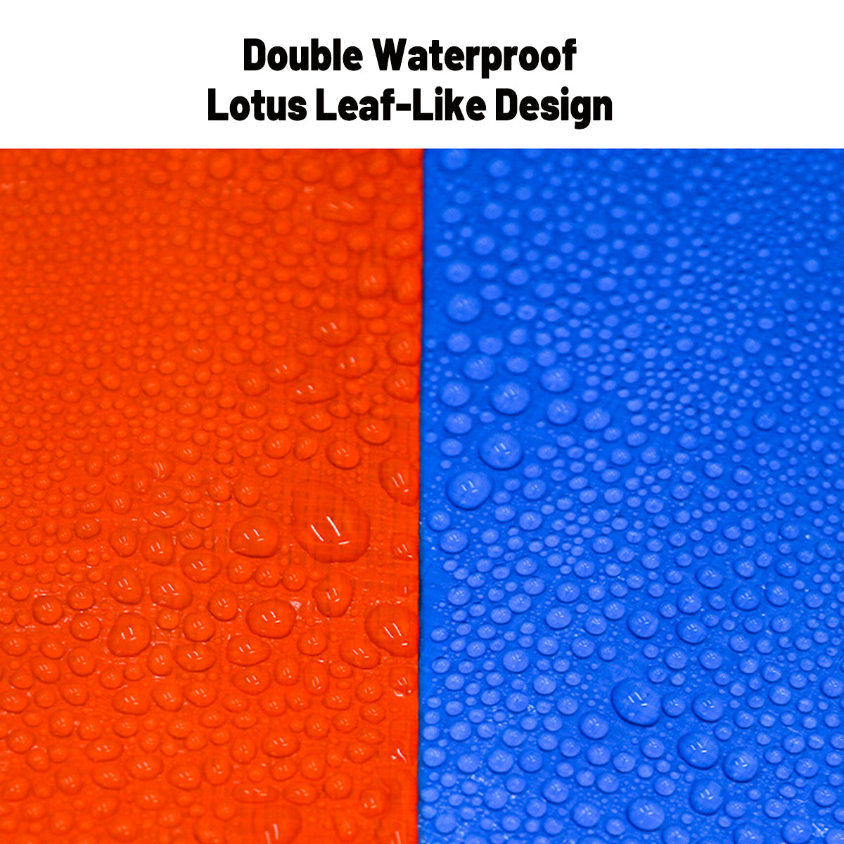 Waterproof Plastic Tarp Cover Heavy Duty Ground Sheet Rainproof Dustproof Blue - 2x2m
