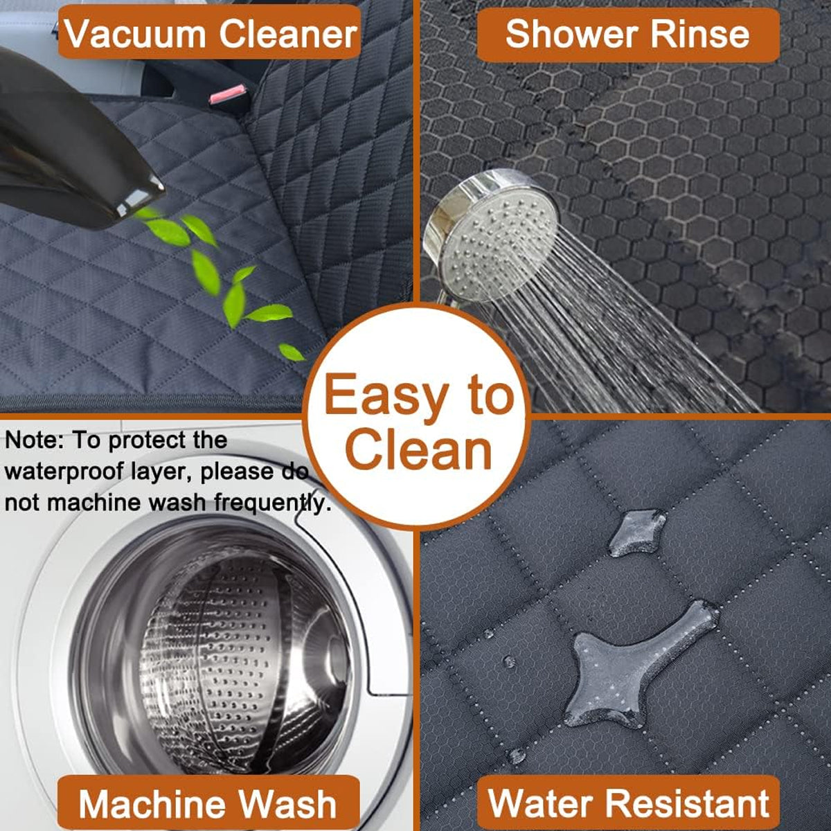 Pet Vehicle Seat Protector Waterproof Travel Cushion Mat for Dogs and Cats