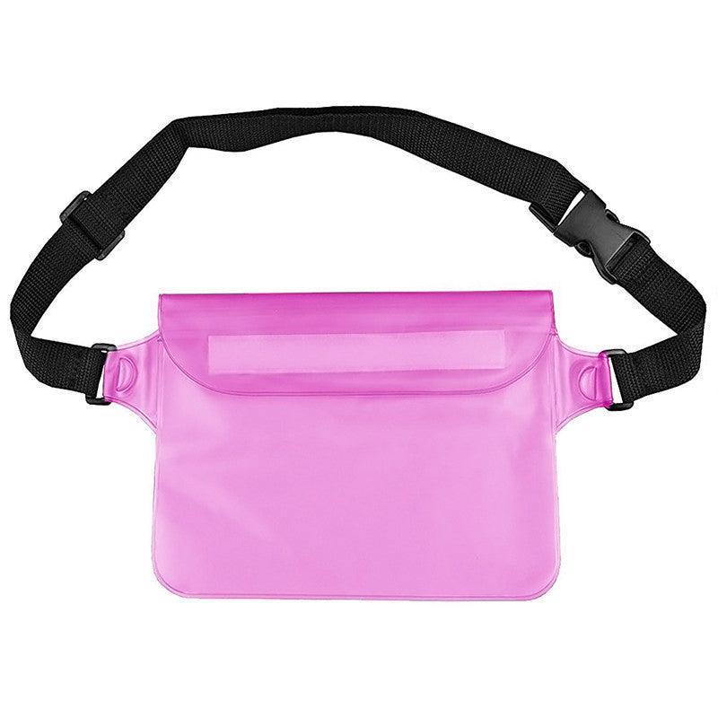 Waterproof Underwater Waist Belt Bum Bag Beach Swimming Boating Dry Phone Pouch - Orange