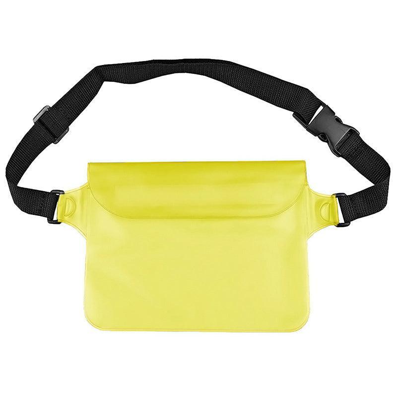Waterproof Underwater Waist Belt Bum Bag Beach Swimming Boating Dry Phone Pouch - White