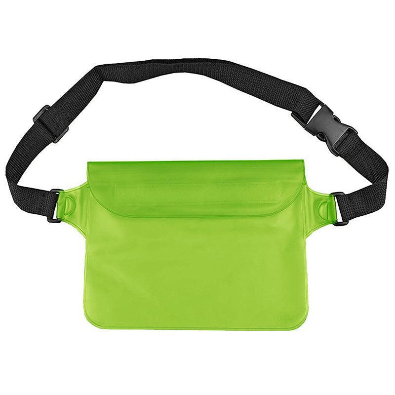 Waterproof Underwater Waist Belt Bum Bag Beach Swimming Boating Dry Phone Pouch - White