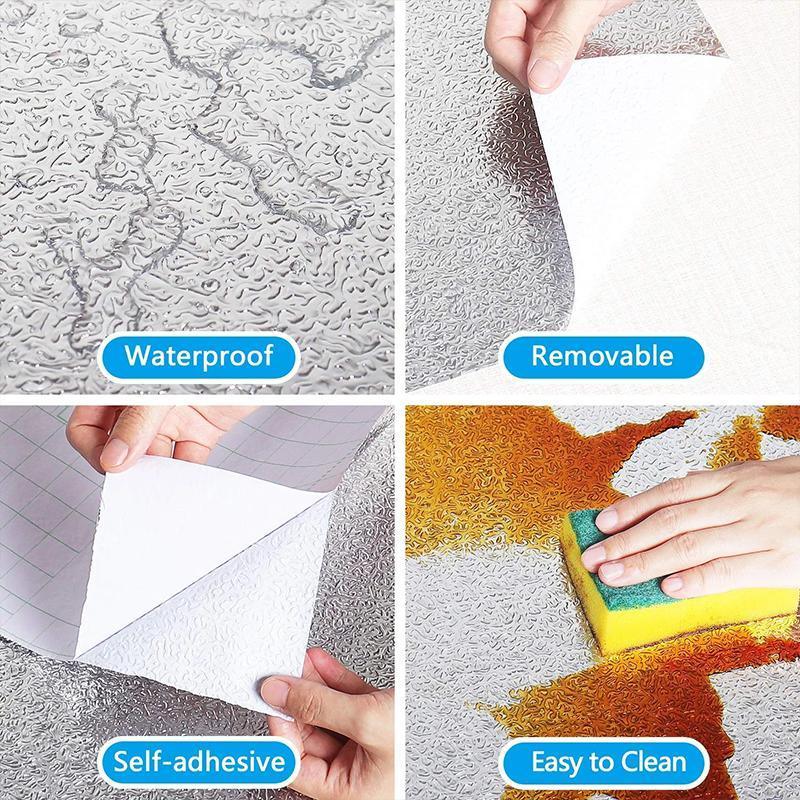 Waterproof Oil Proof Aluminum Foil Sticker Self Adhesive Kitchen Wallpapers AU