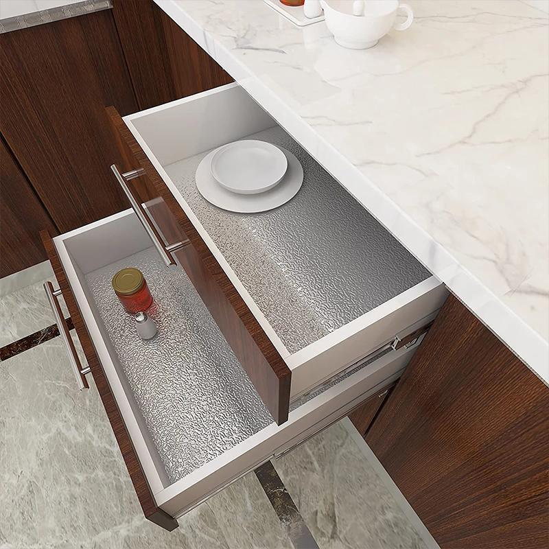 Waterproof Oil Proof Aluminum Foil Sticker Self Adhesive Kitchen Wallpapers AU