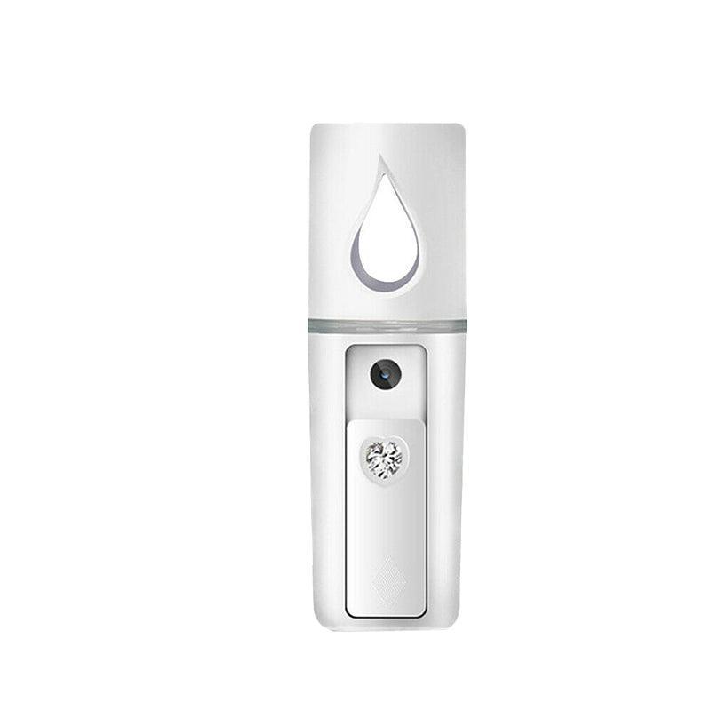 L2 Mini Nano Facial Mister With Top Mirror Rechargeable Cool Mist Sprayer  Au - White