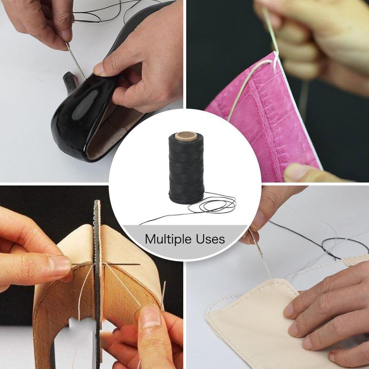 260m 150D Leather Sewing Waxed Thread Hand Stitching Craft Repair Cords 4Colours - Brown