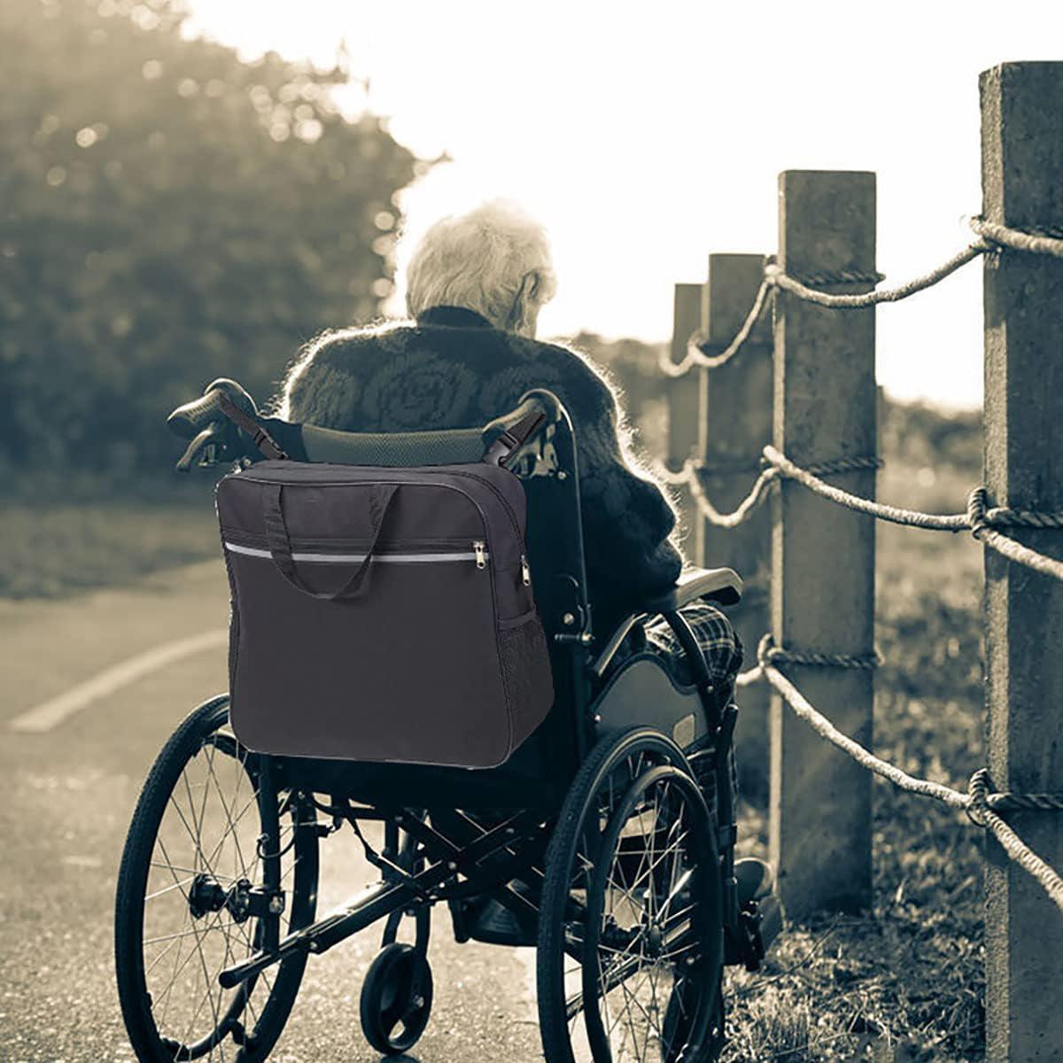 Wheelchair Bag Rear Hanging Storage Backpack Multifunctional Armchair Organizer