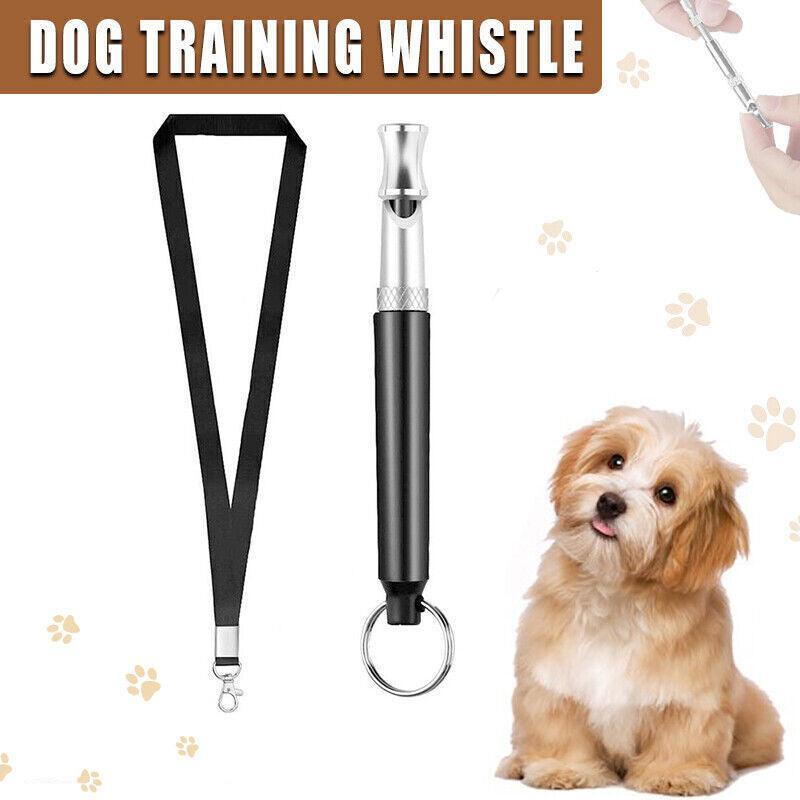 Adjustable Ultrasonic Dog Training Whistle with Keychain Cover for Bark Control
