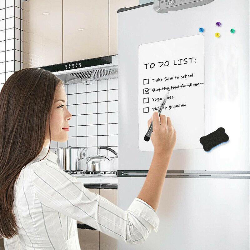 Whiteboard for Fridge A4 A5 with Marker Pen Memo and Reminder Use - A4 1PCS+1PCS Maker