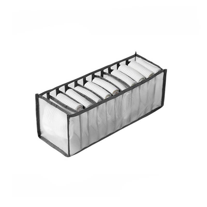 Foldable Drawer Organizer Divider Bra Sock Underwear Storage Closet Wardrobe - White Set of 3 Different Sizes