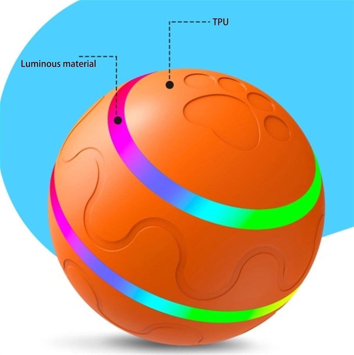 Interactive Smart Cat Dog Automatic Rolling Ball Self-Moving Kitten Pet Toys - Orange