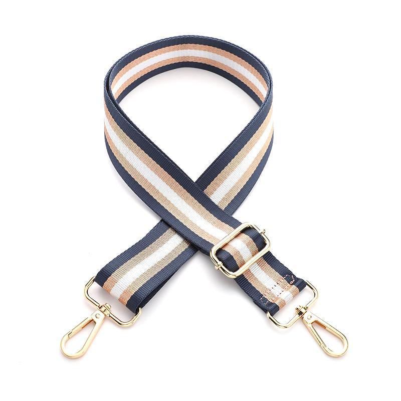 New Crossbody Bag Handbag Belt Satchel Wide Adjustable Canvas Shoulder Strap - Navy