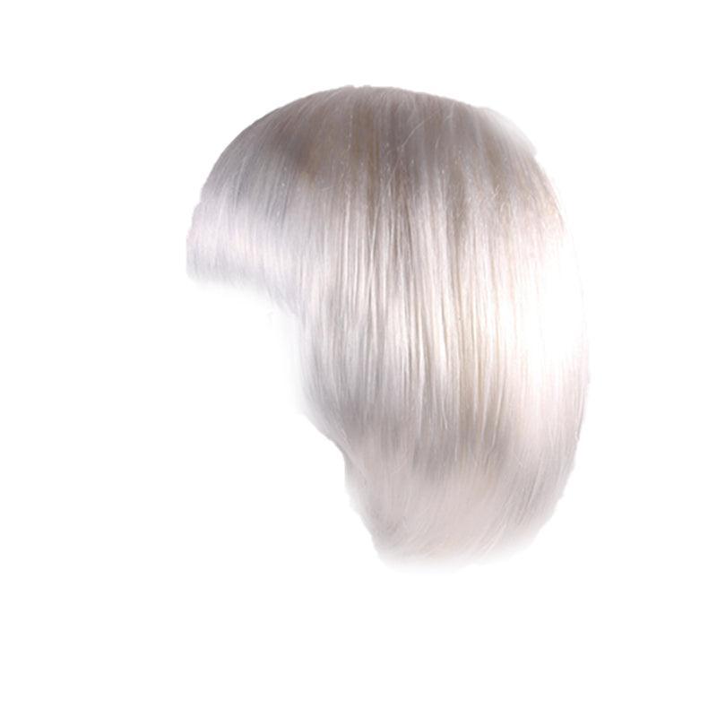 Short Bob Wig with Bangs for Women Synthetic Cosplay Party Hair in 14 Colours - Dark Purple