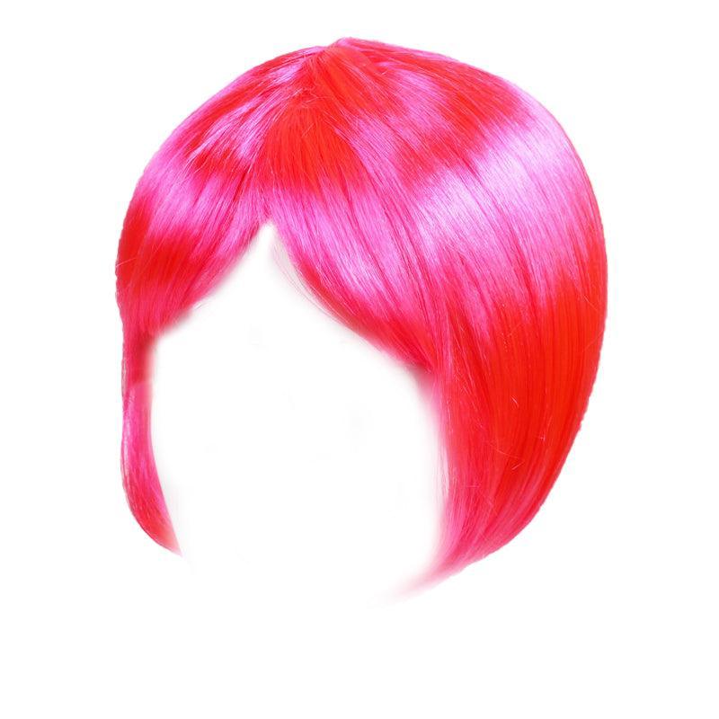 Short Bob Wig with Bangs for Women Synthetic Cosplay Party Hair in 14 Colours - Dark Purple
