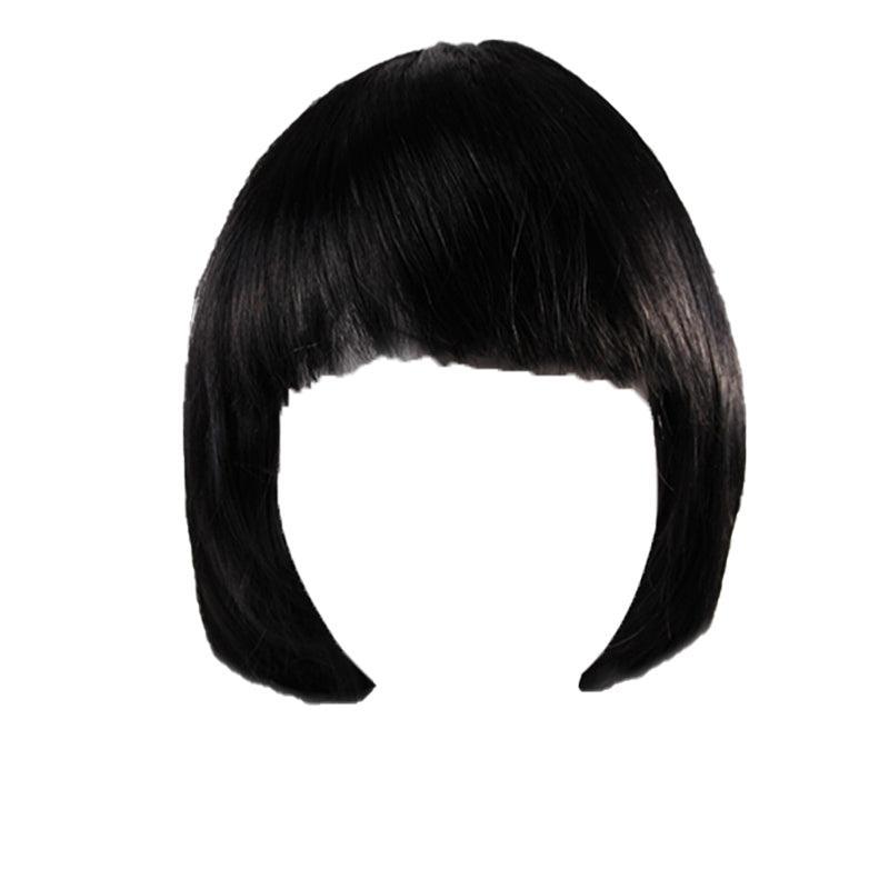 Short Bob Wig with Bangs for Women Synthetic Cosplay Party Hair in 14 Colours - White