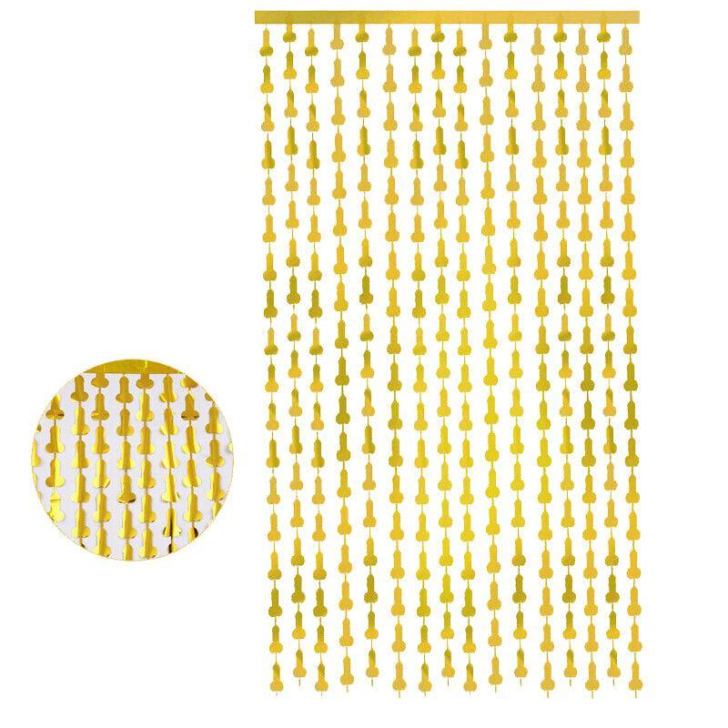 Metallic Tinsel Curtain 2m x 1m Hens Party Backdrop Foil Fringe Hanging Decor - Silver