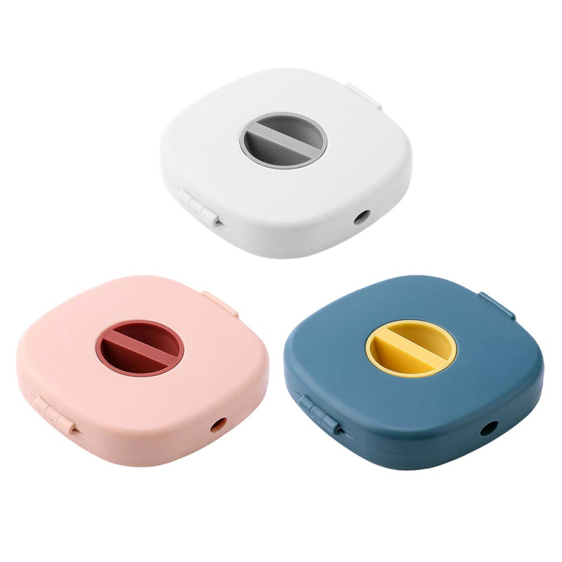 Case Cord Tangle Free Organizer Portable Earphones Manager Wire Winder Cable - Blue*1