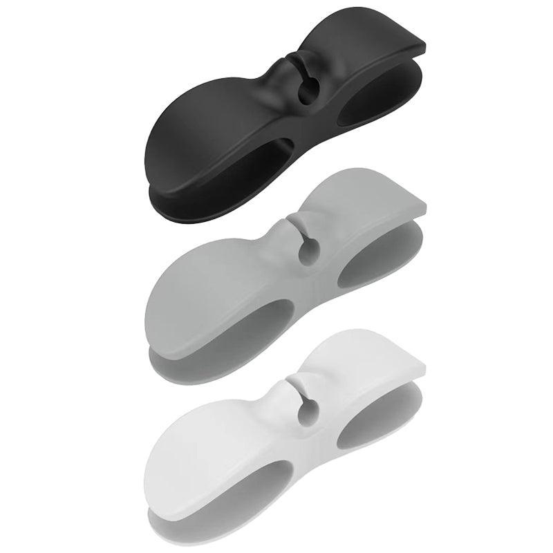 Wire Cable Organizer Holder Cord Wrapper Winder For Kitchen Appliances Computer - 3PCS Grey