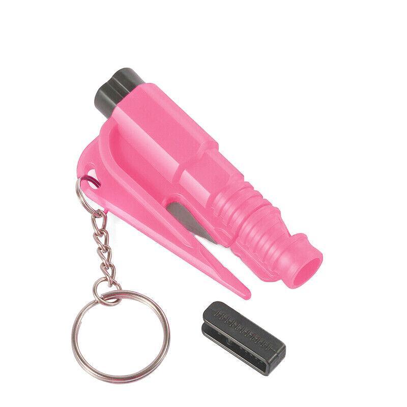 3 In 1 Car Window Glass Breaker Emergency Escape Tool with Cutter - Yellow