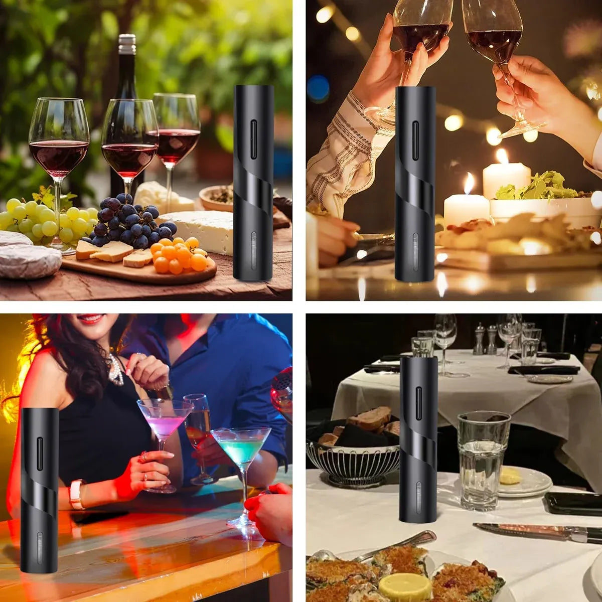5-Piece Electric Wine Opener Set with Charging Base