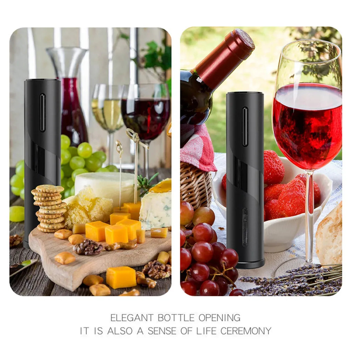 5-Piece Electric Wine Opener Set with Charging Base