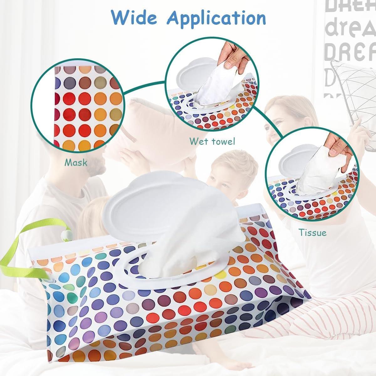 5PCS Dispenser Travel Wet Wipe Bag Pouch Portable Tissue Case Holder