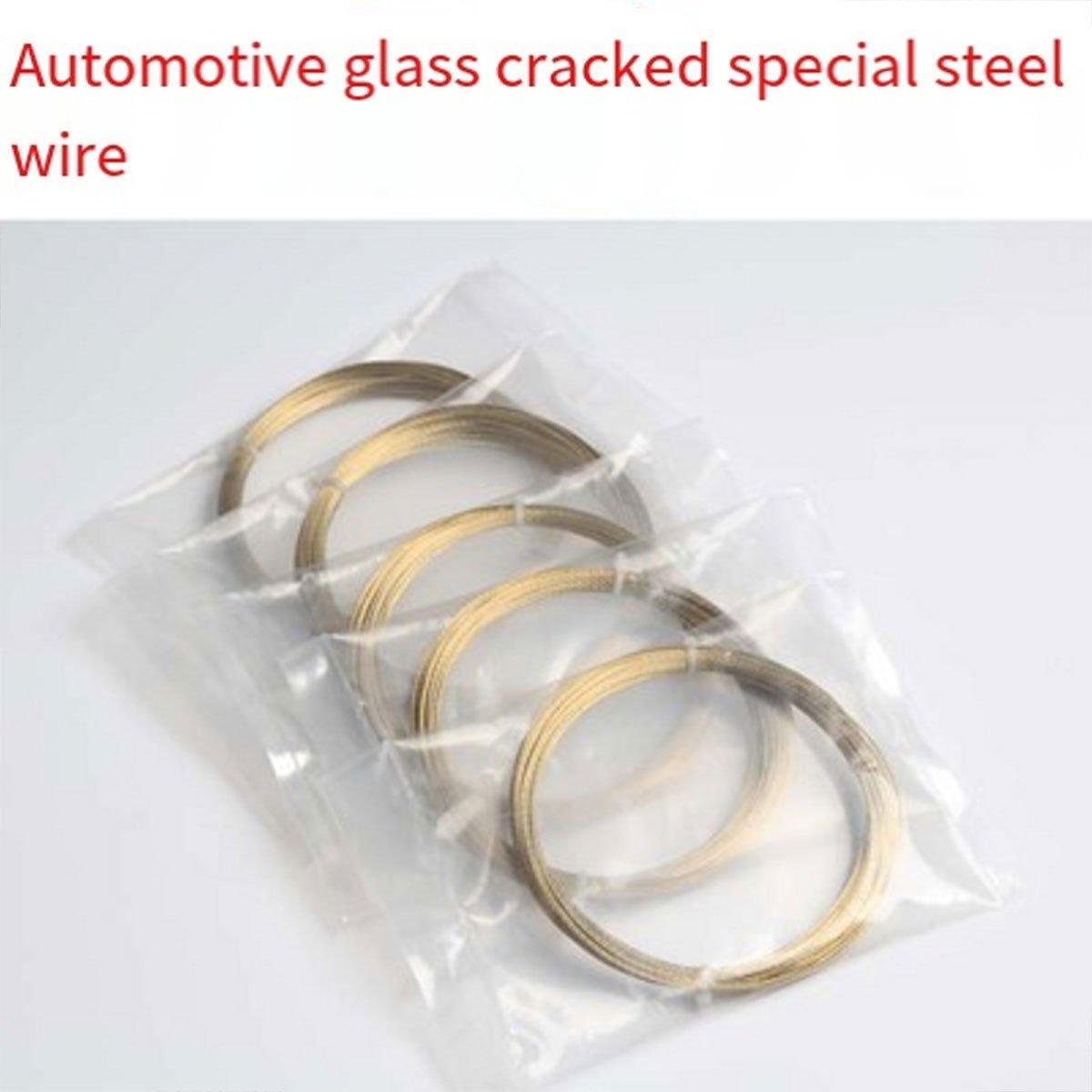 5 Rolls Automotive Glass Removal Tools Steel Wire Rope Disassembling Kit - Silver