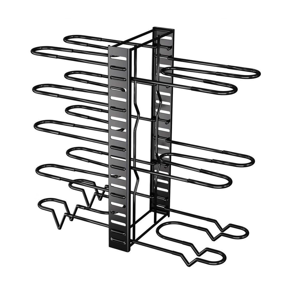 Adjustable Multi Layer Pot Lid Rack Vertical Storage Organizer Countertop Holder
