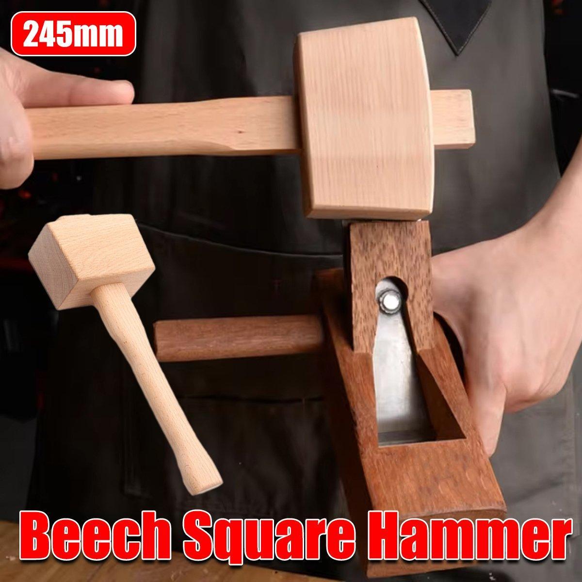 DIY Leather Craft Tools Square Solid Wood Hammer Mallet for Leatherworking