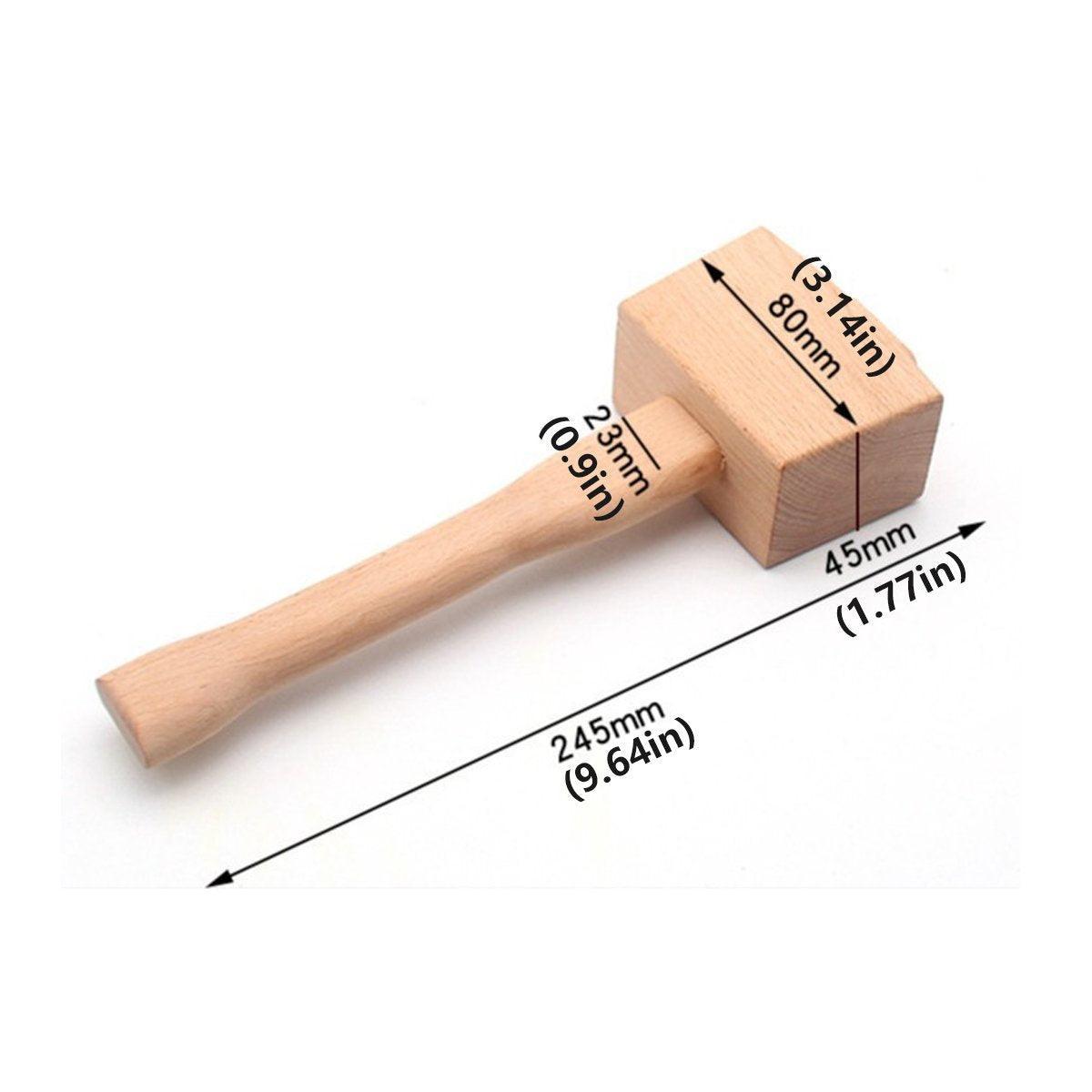 DIY Leather Craft Tools Square Solid Wood Hammer Mallet for Leatherworking