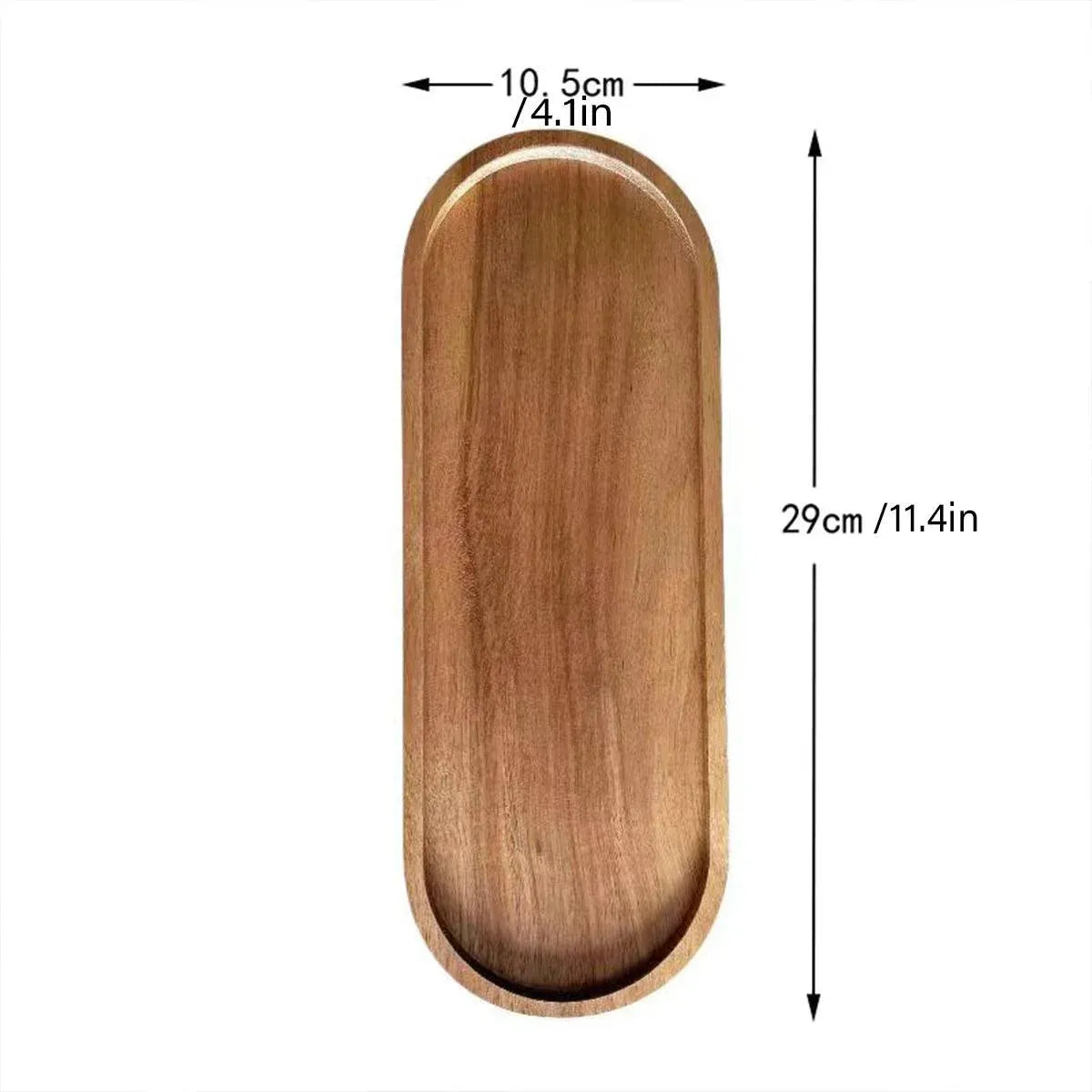 8-Piece Brown Rectangular Serving Tray Set, 29 x 10.5 cm