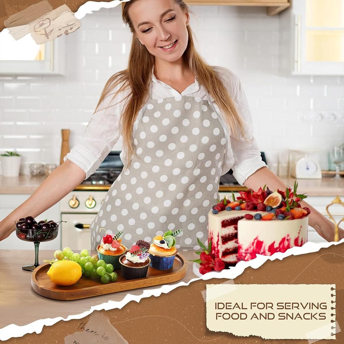 8-Piece Brown Rectangular Serving Tray Set, 29 x 10.5 cm